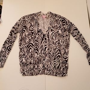 Lilly Pulitzer hidden zebra print (brown/white)
